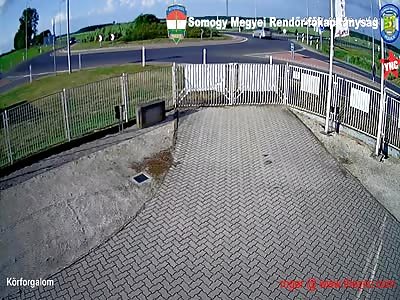 Nice drunk driver accident in Hungary