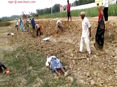 dead body people just carry on working like its not there in Dhaurahra