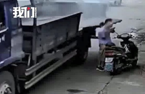 Truck Door Suddenly Swings Open...