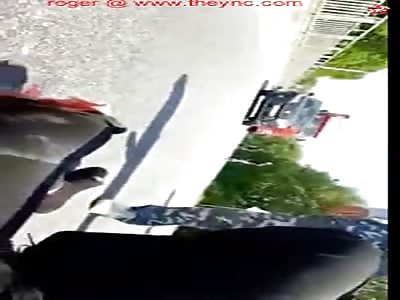 the bodyguard to the famous russian celebrity 'Edward Bil' takes a selfie after a accident 