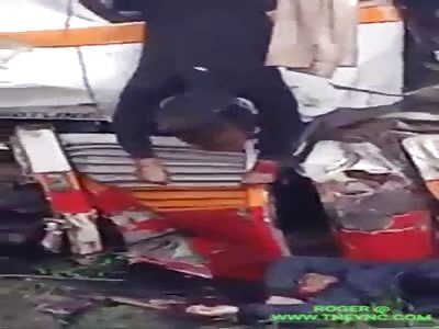 deadly accident of the Doho train vs. the Harapan Jaya bus in East Java