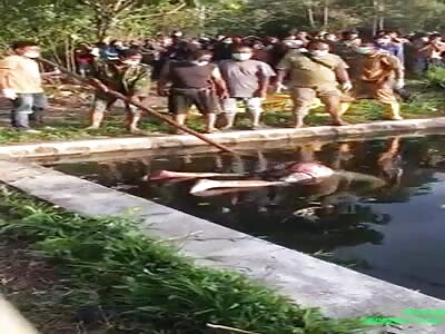 The discovery of a floating dead body in Kerinci