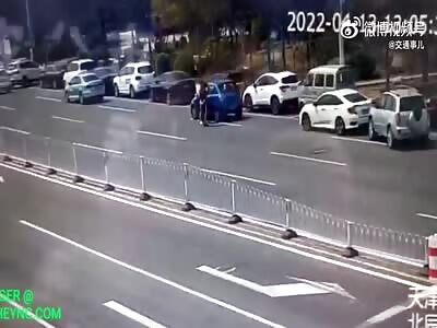 Man dies in a nice Accident in Tianjin city