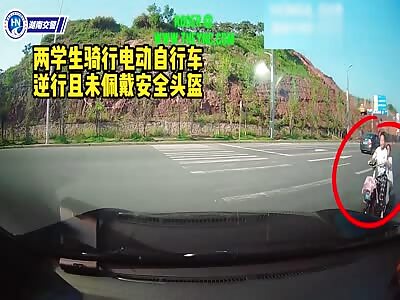 Two youths on a bike was hit by a car in Chenzhou