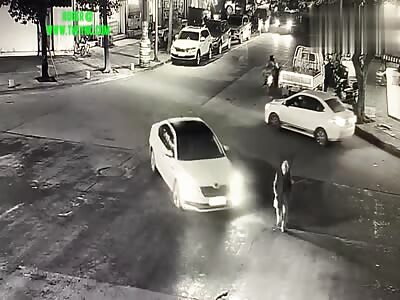 Mr.Jiang in his car knocked down  Mr.Hu In Sichuan