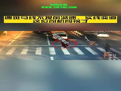 Somebody recived a cerebral hemorrhage on the zebra crossing In Shipai Village