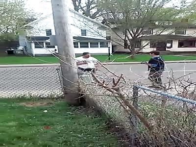  slams spade into street