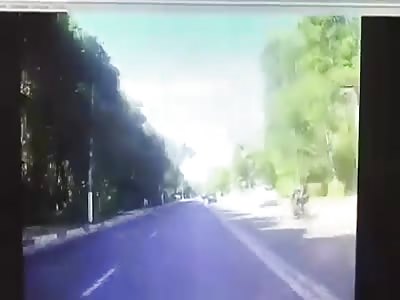 Speed race and brutal crash