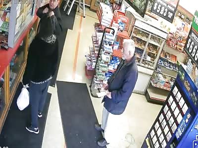 he's an A Embarrassment to his race (old White Man gets KO'd by Older Black Lady) 