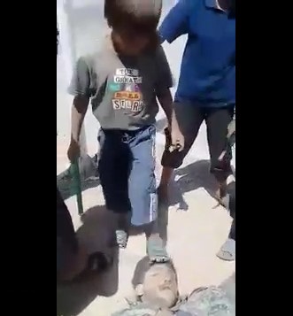 Syrian Boy Very Happy for his New Soccer Ball