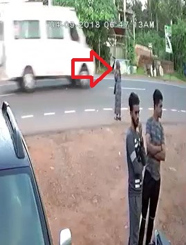 Motorcycle Hits Female Pedestrian