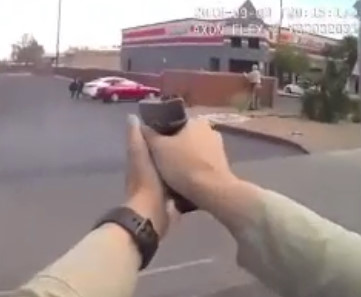 LVMPD Shoot Robbery Suspect Holding Woman Hostage