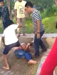 Thief Caught Stealing Chicken in Indonesia