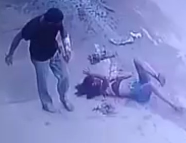 Brutal Stabbing of Woman by Homeless Caught on CCTV