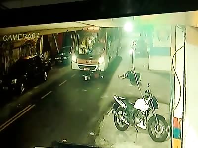 CRASH!..Motorcyclist Should be Watching Where He is .