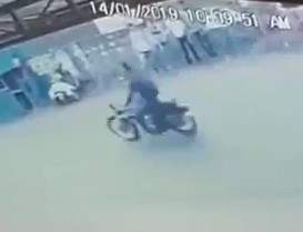 Motorcyclist Should be Watching Where He is .