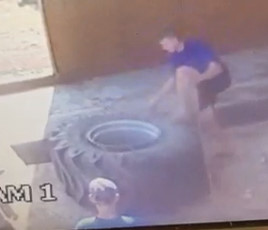 DAMN...Tire Explodes Killing Man Instantly!