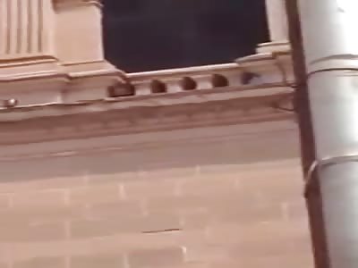 Girl blows bell in mexico