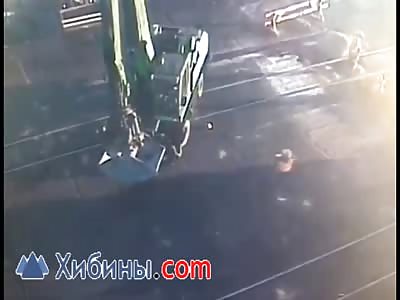 Worker died after getting ran over by machinery.