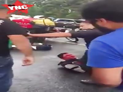 Thief gets a good kick to the face