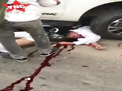 Man got ran over by a pick up