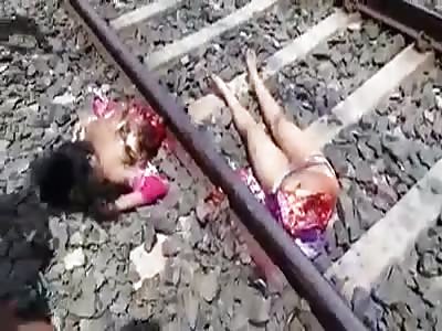 Woman was divided into two by train