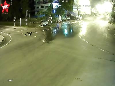 Two pickups smash into each other