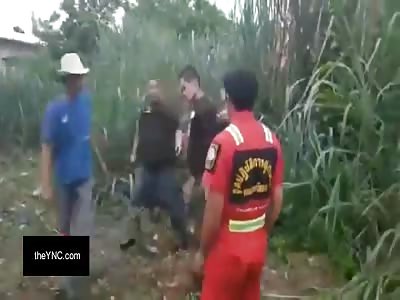 Human zombie found in the jungle