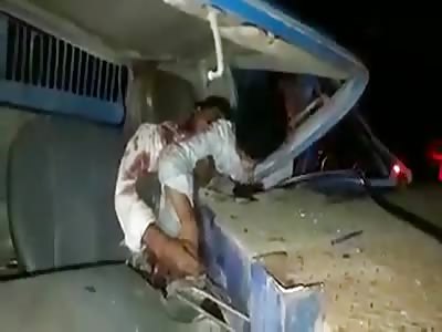 Two men got crushed together