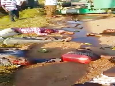 Five died when a truck crashed into a taxi