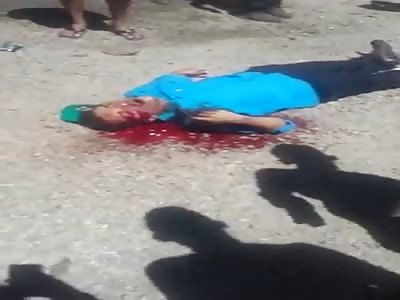 Thug got blood on his shirt 