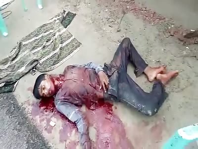 Man Soaked in Blood after Getting Stabbed to Death