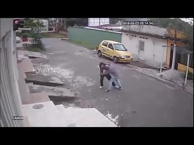 Victim Brutally Beaten by Thief on Motorbike