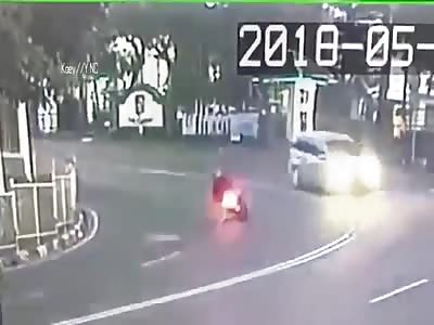 Biker Crushed by a Truck