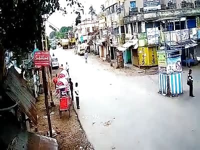 Bikers Slide Under a Bus to Their Doom