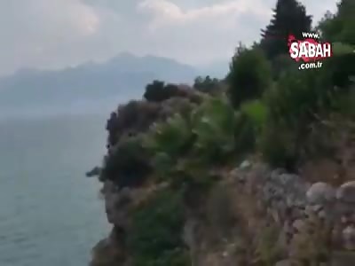 Crunch... Man Jumps to His Death From Edge of a Cliff