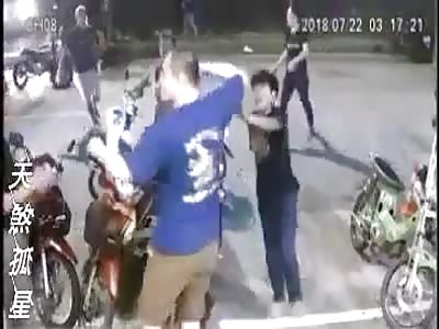 Man Shot Dead in Front of a Pub While Trying to Break Up a Fight (Other Angle) 