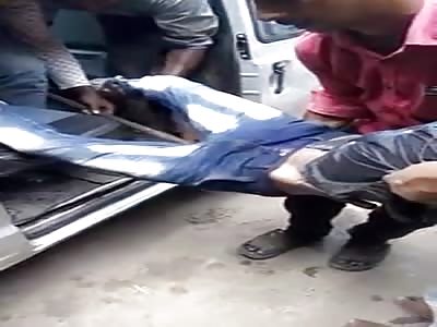 Indian Man Turned into a Tripod by Iron Bar