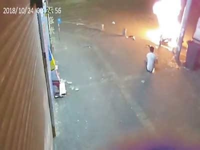 Biker Burned by his Bike