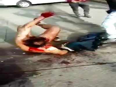 Bloody Thief Beaten With Length of Wood