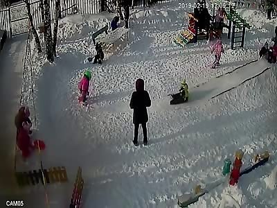 Little Girl Accidently Hangs Herself in the Playground