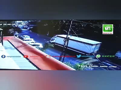 Biker Crushed to Death