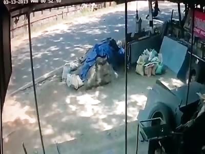 Student BIker Slides to His Death