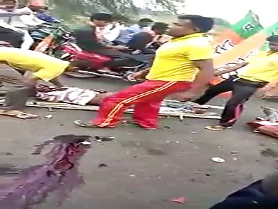 Bloody Accident Scene