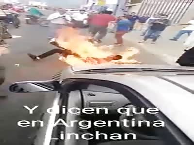 Man Burned Alive in Broad Daylight