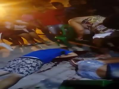 Wife Crying And Screaming As Man Dying In The Street After Getting Shot In The Face.