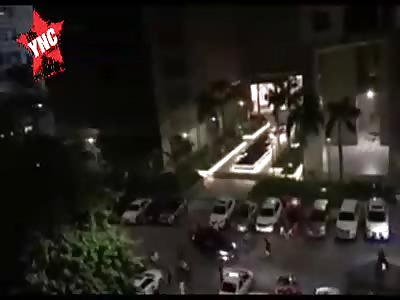 fight, run over and attacked with knife