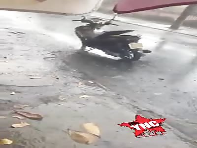 Very injured in the face by motorcycle accident