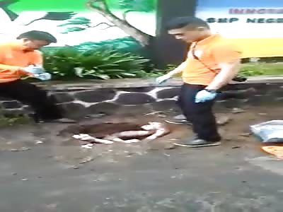  Body of a woman buried in rotten state