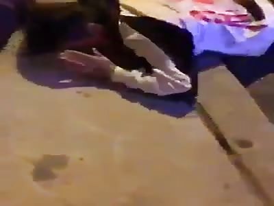 K.o strong blow to the face